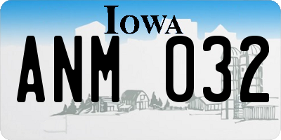 IA license plate ANM032
