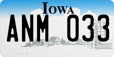 IA license plate ANM033
