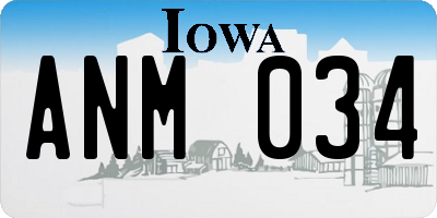 IA license plate ANM034