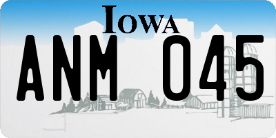 IA license plate ANM045