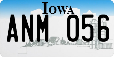 IA license plate ANM056