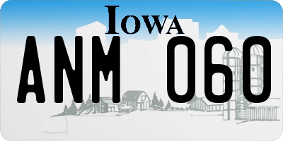 IA license plate ANM060