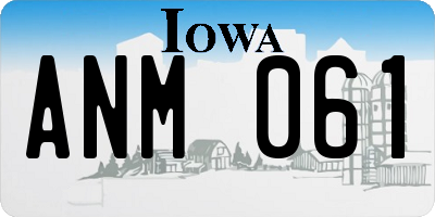 IA license plate ANM061