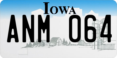 IA license plate ANM064