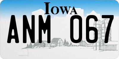 IA license plate ANM067