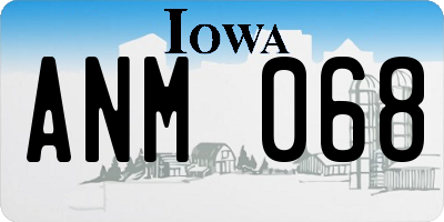 IA license plate ANM068
