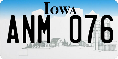 IA license plate ANM076