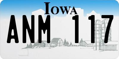 IA license plate ANM117