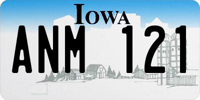 IA license plate ANM121