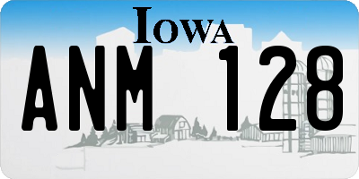 IA license plate ANM128