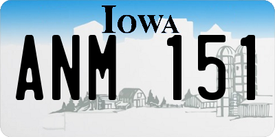 IA license plate ANM151