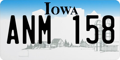 IA license plate ANM158
