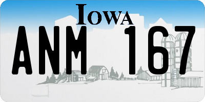 IA license plate ANM167