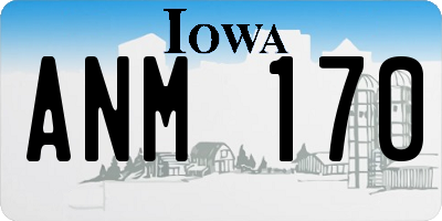 IA license plate ANM170
