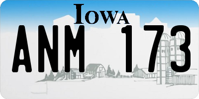 IA license plate ANM173