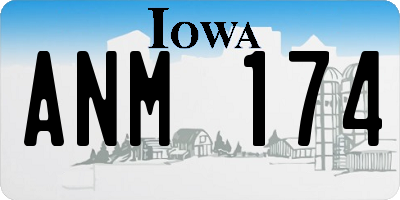 IA license plate ANM174