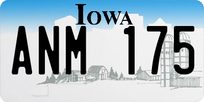 IA license plate ANM175