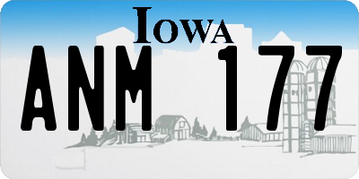 IA license plate ANM177