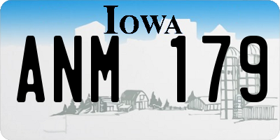 IA license plate ANM179