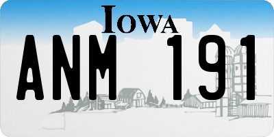 IA license plate ANM191