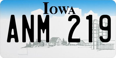 IA license plate ANM219
