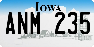 IA license plate ANM235
