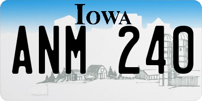 IA license plate ANM240