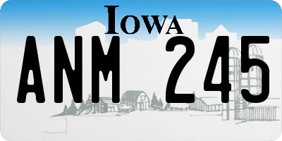 IA license plate ANM245