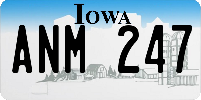IA license plate ANM247