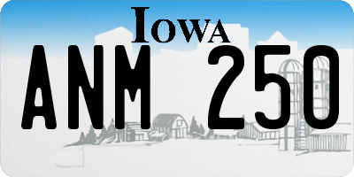 IA license plate ANM250