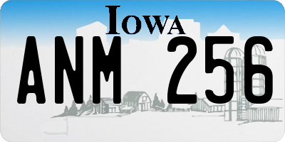 IA license plate ANM256