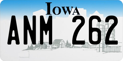 IA license plate ANM262