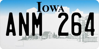 IA license plate ANM264