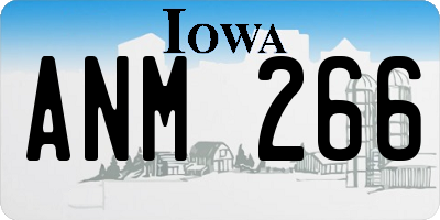 IA license plate ANM266