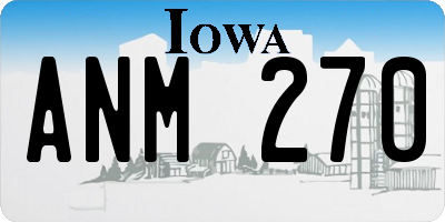 IA license plate ANM270
