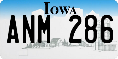IA license plate ANM286