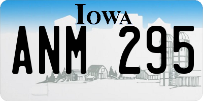 IA license plate ANM295