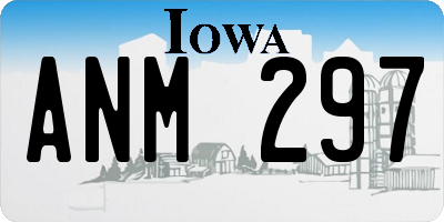 IA license plate ANM297