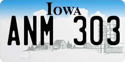 IA license plate ANM303