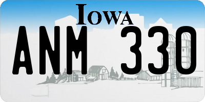 IA license plate ANM330