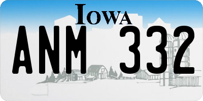 IA license plate ANM332