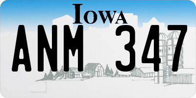 IA license plate ANM347