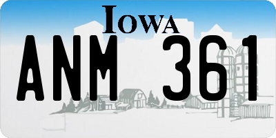 IA license plate ANM361