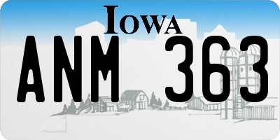 IA license plate ANM363
