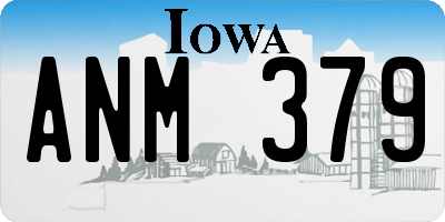IA license plate ANM379