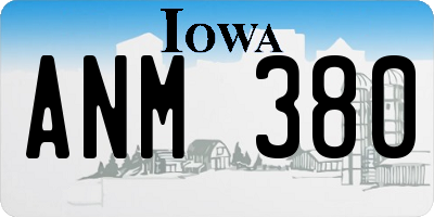 IA license plate ANM380