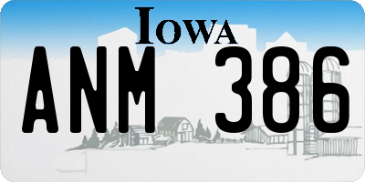 IA license plate ANM386