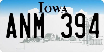 IA license plate ANM394