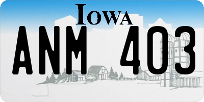 IA license plate ANM403