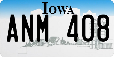 IA license plate ANM408